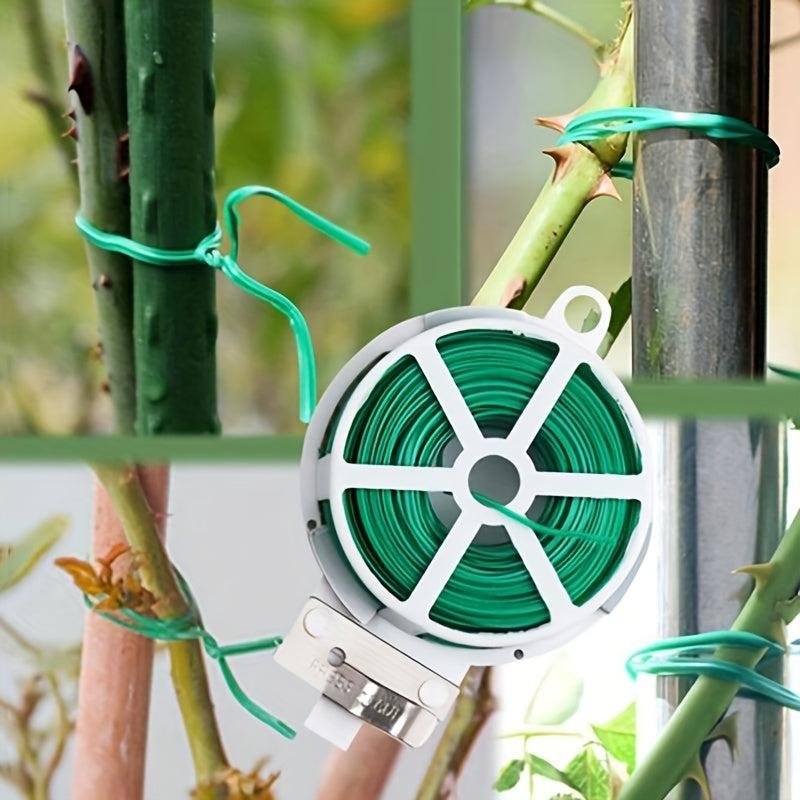 Green Plastic Garden Twine for Climbing Plants 98ft