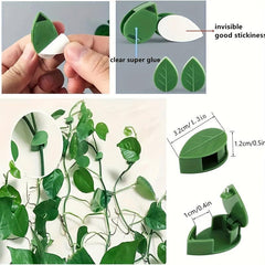 10pcs Plant Climbing Fixture Clips with 12pcs Adhesive Sticker