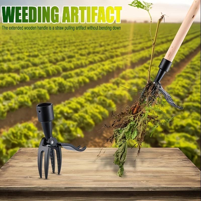 Stand Up Weed Puller Feet Manual Tool Heavy Duty Claw Head for Gardening