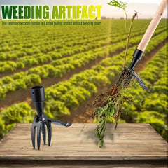 Stand Up Weed Puller Feet Manual Tool Heavy Duty Claw Head for Gardening