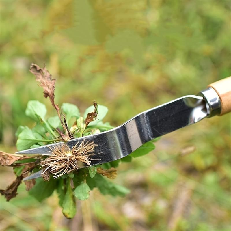 Garden Weeding Fork Wooden Handle Household Gardening Hand Tool