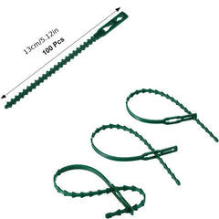 100pcs Adjustable Plant Ties for Shrubs & More