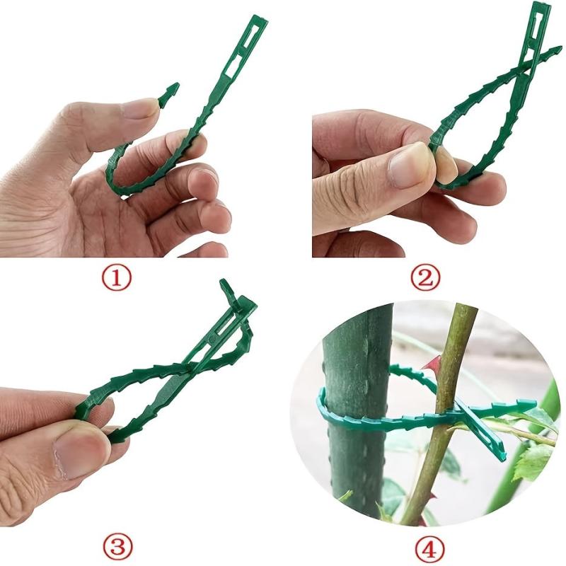 100pcs Adjustable Plant Ties for Shrubs & More
