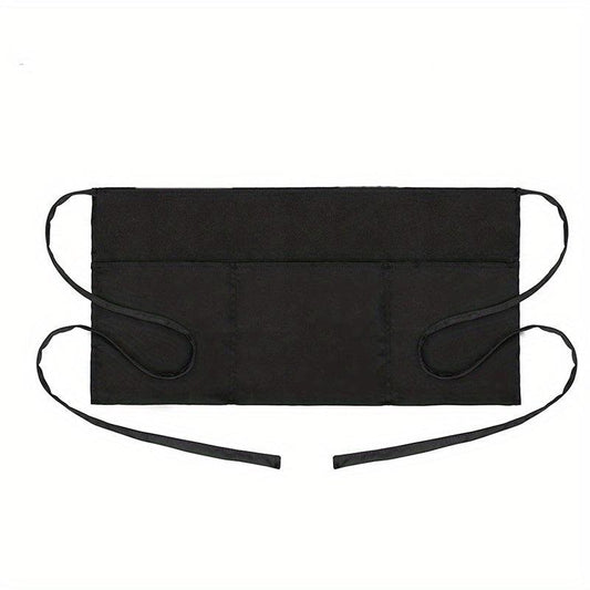 2pcs Waitress Apron Server Aprons 3 Pockets Water Resistant Waist Apron