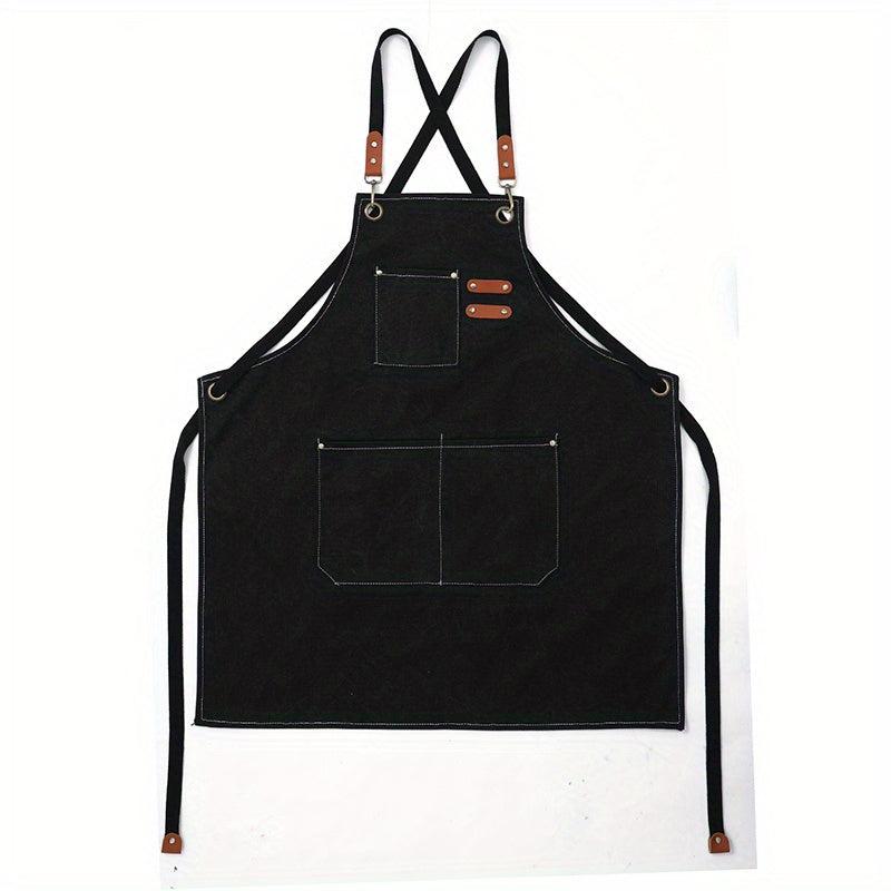 Thickened Canvas Apron Waterproof Coffee Hairdresser Work Apron