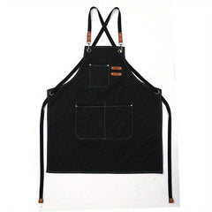 Thickened Canvas Apron Waterproof Coffee Hairdresser Work Apron