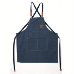 Thickened Canvas Apron Waterproof Coffee Hairdresser Work Apron