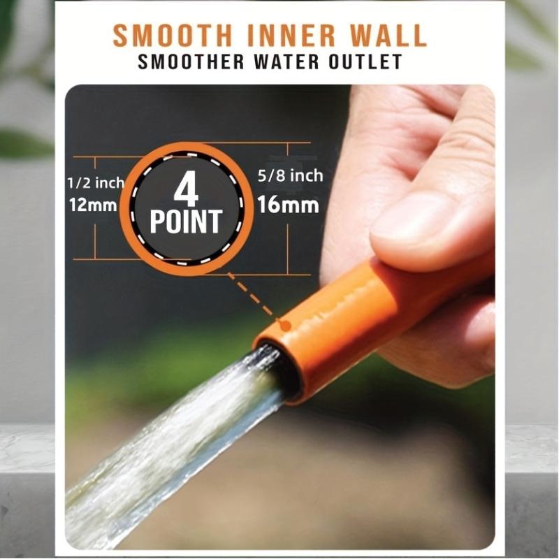 Flex PVC Garden Hose 1/2 inch x 100ft Orange Heavy Duty Water Pipe