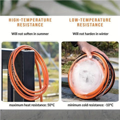 Flex PVC Garden Hose 1/2 inch x 100ft Orange Heavy Duty Water Pipe