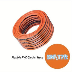 Flex PVC Garden Hose 1/2 inch x 100ft Orange Heavy Duty Water Pipe