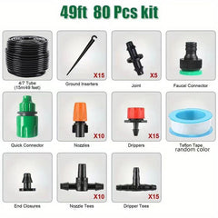 164Ft DIY Drip Irrigation System for Garden, Save Time & Water