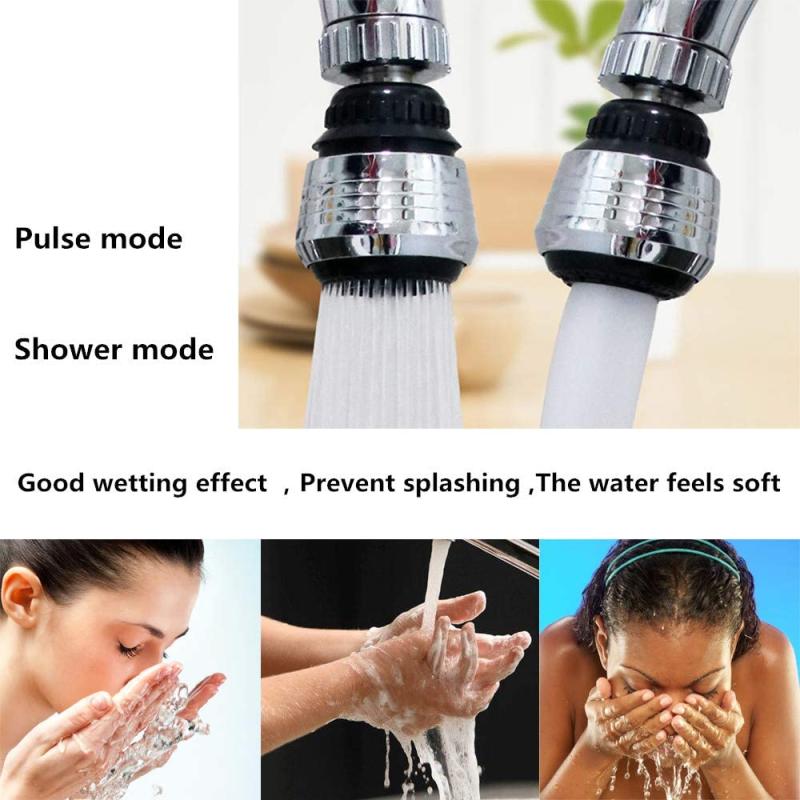 360 Rotatable Bubbler High Pressure Faucet Extender Water Saving