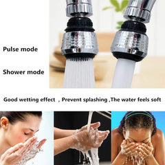 360 Rotatable Bubbler High Pressure Faucet Extender Water Saving