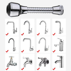 360 Rotatable Bubbler High Pressure Faucet Extender Water Saving