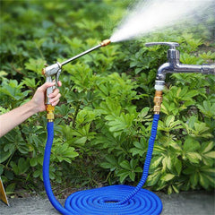 High Pressure Car Wash Water Gun 100ft Retractable Water Hose Metal Spray Head