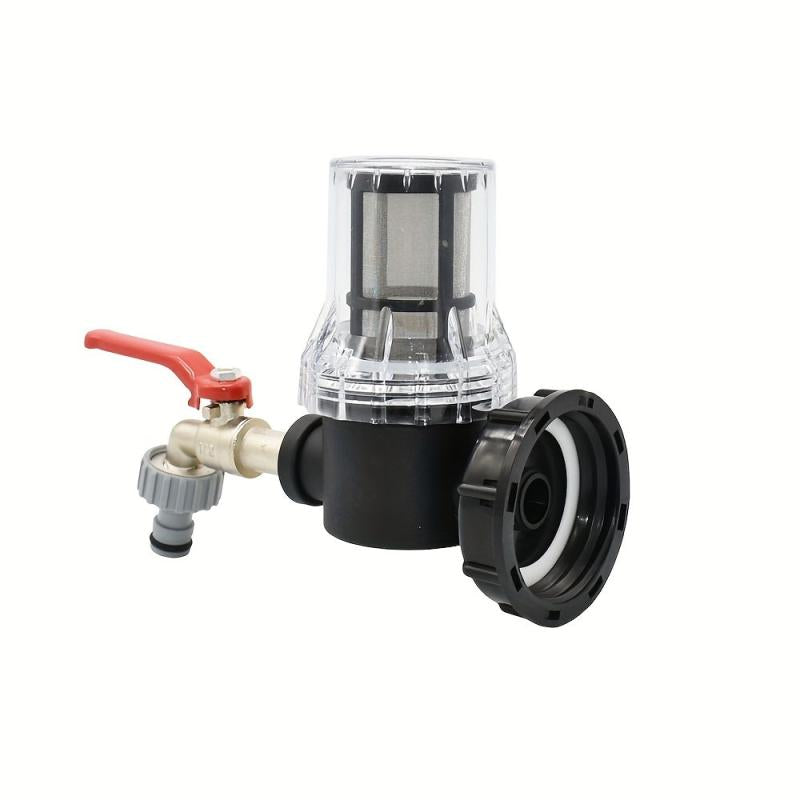 Tank Tap Adapter S60 Barrel Joint Garden Irrigation Pump Strainer Filter