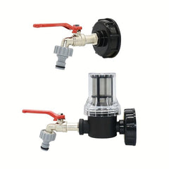 Tank Tap Adapter S60 Barrel Joint Garden Irrigation Pump Strainer Filter