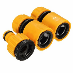 3 Piece Garden Hose Fitting Set Tap Connector Valve Sprinkler Nozzle