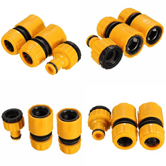 3 Piece Garden Hose Fitting Set Tap Connector Valve Sprinkler Nozzle