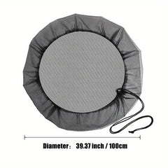 Rain Barrel Mesh Cover Filter Screen with Drawstring, 70 Characters Limit