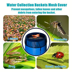 Rain Barrel Mesh Cover Filter Screen with Drawstring, 70 Characters Limit