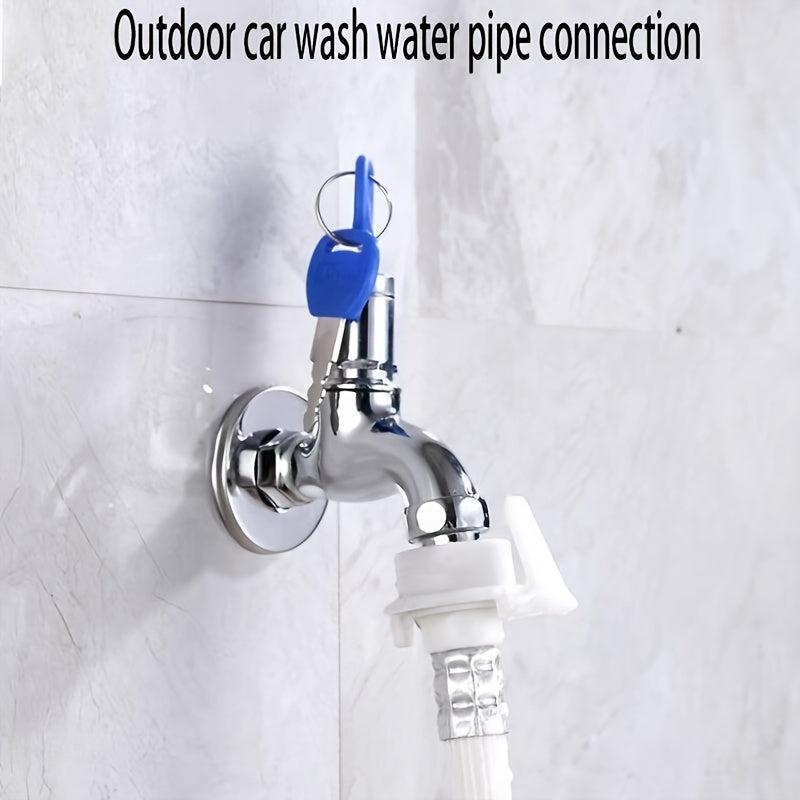 Faucet Anti Theft Thread Alloy Sink Tap With Key Lock - Outdoor Faucet Lockable