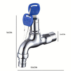 Faucet Anti Theft Thread Alloy Sink Tap With Key Lock - Outdoor Faucet Lockable