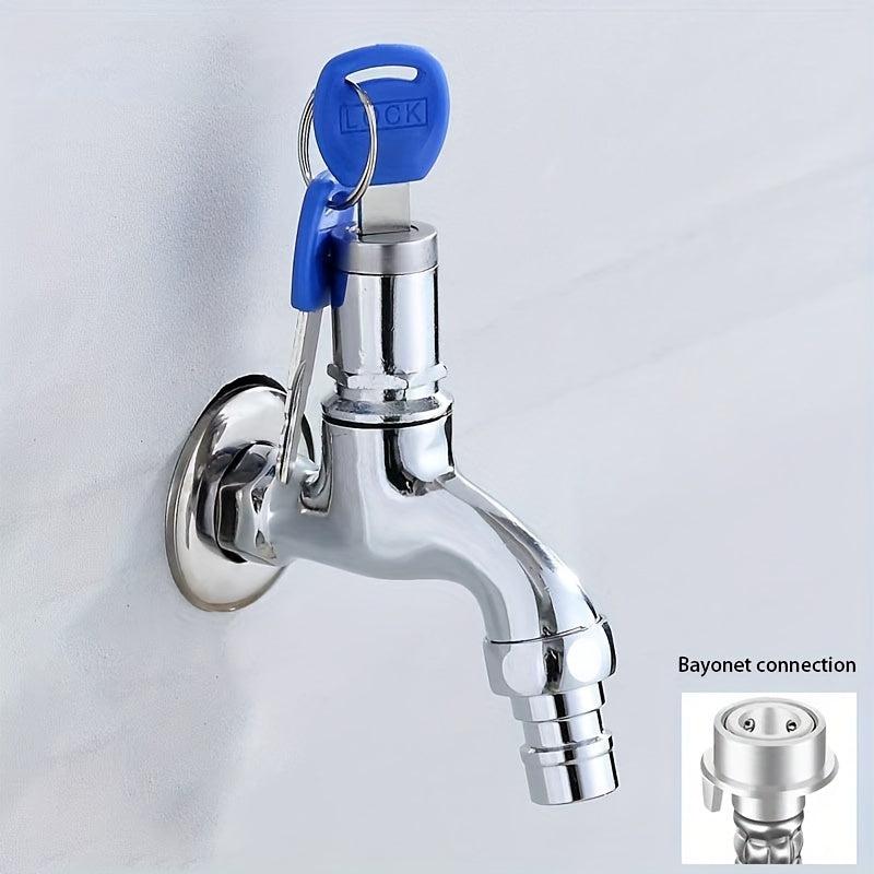 Faucet Anti Theft Thread Alloy Sink Tap With Key Lock - Outdoor Faucet Lockable
