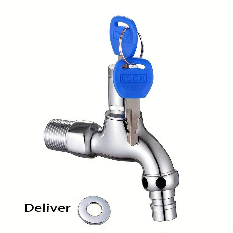 Faucet Anti Theft Thread Alloy Sink Tap With Key Lock - Outdoor Faucet Lockable