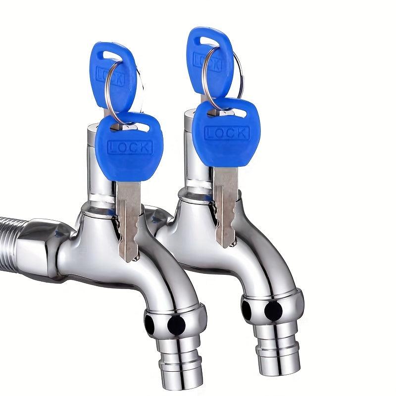 Faucet Anti Theft Thread Alloy Sink Tap With Key Lock - Outdoor Faucet Lockable
