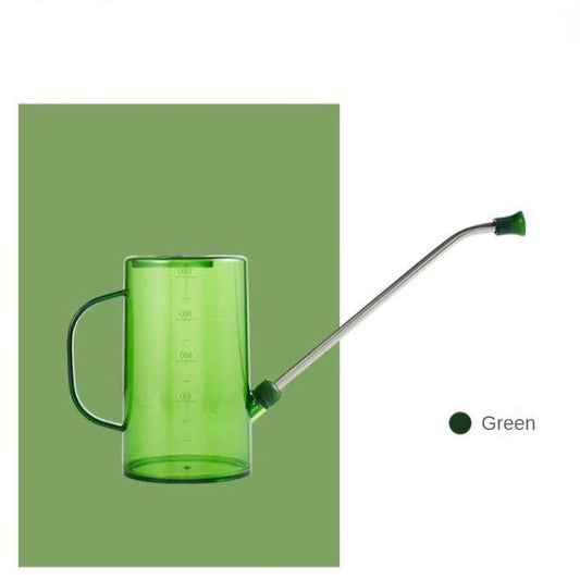 Long Spout Plastic Watering Can Clear Measurable Scale Small Watering Pot