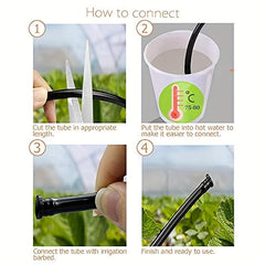 30/50pcs Drip Irrigation 1/4 Inch Barbed End Plugs Drip Line Connecto