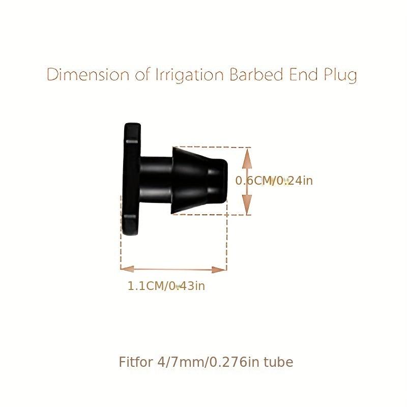 30/50pcs Drip Irrigation 1/4 Inch Barbed End Plugs Drip Line Connecto