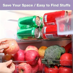 Refrigerator Organizer Kitchen Storage Box Beverage Container Bin