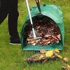 Adjustable Garden Rake Folding Leaf Rake Tool Extendable from 7.5-22 Inch