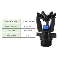 4pcs 360 Degree Swing Sprinkler Watering System with Adjustable Valve Switch