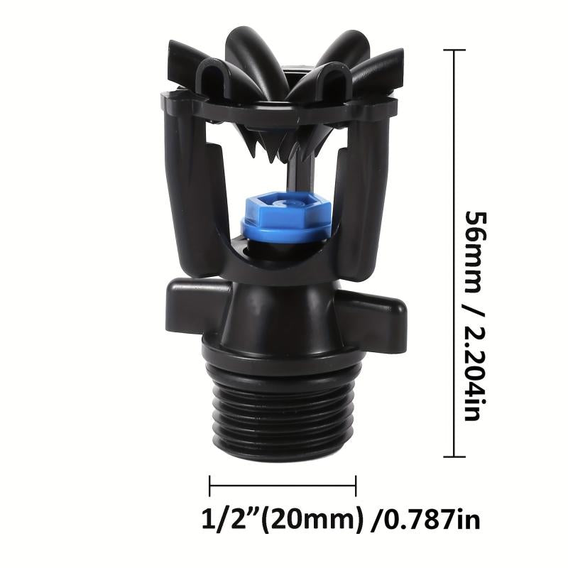 4pcs 360 Degree Swing Sprinkler Watering System with Adjustable Valve Switch