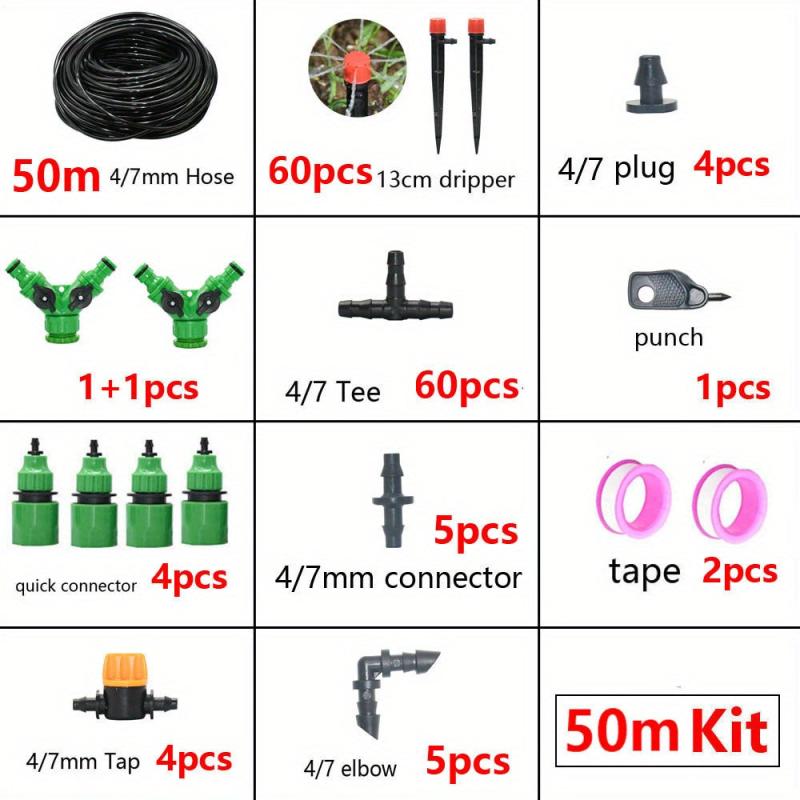 DIY Drip Irrigation Kit with Timer for Garden Hose