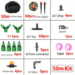 DIY Drip Irrigation Kit with Timer for Garden Hose