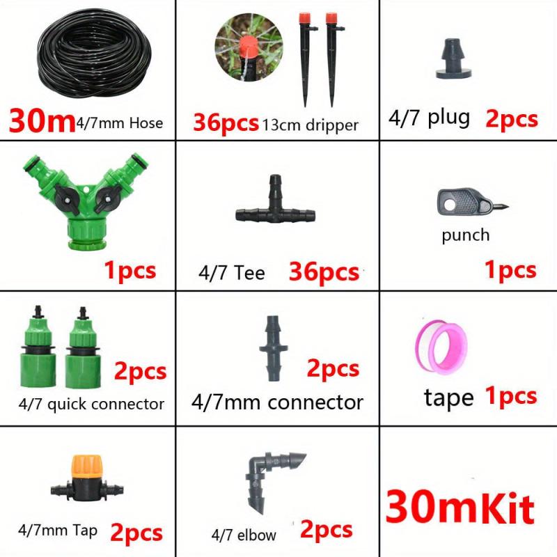 DIY Drip Irrigation Kit with Timer for Garden Hose
