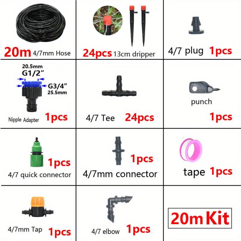 DIY Drip Irrigation Kit with Timer for Garden Hose