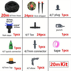 DIY Drip Irrigation Kit with Timer for Garden Hose