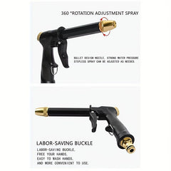 High Pressure Water Hose Nozzle Long Spray Nozzle Garden Hose Washer Cleaning