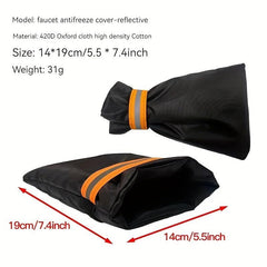 2pcs Reflective Antifreeze Faucet Cover for Winter Protection