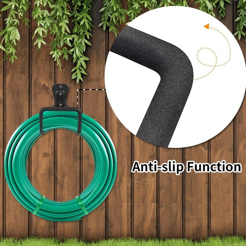 Heavy Duty Wall Mount Hose Holder for Garden Hose - Steel Construction