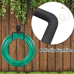 Heavy Duty Wall Mount Hose Holder for Garden Hose - Steel Construction