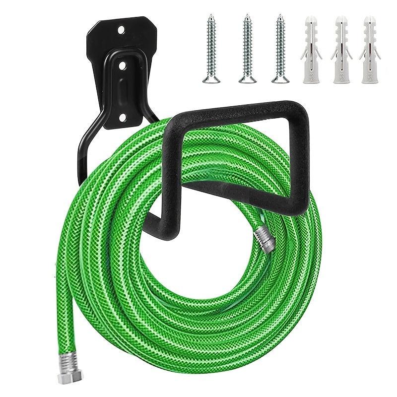 Heavy Duty Wall Mount Hose Holder for Garden Hose - Steel Construction