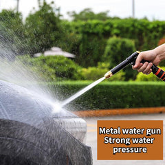 Metal Garden Hose Nozzle w/ Brass Nozzle High Pressure Spray Gun