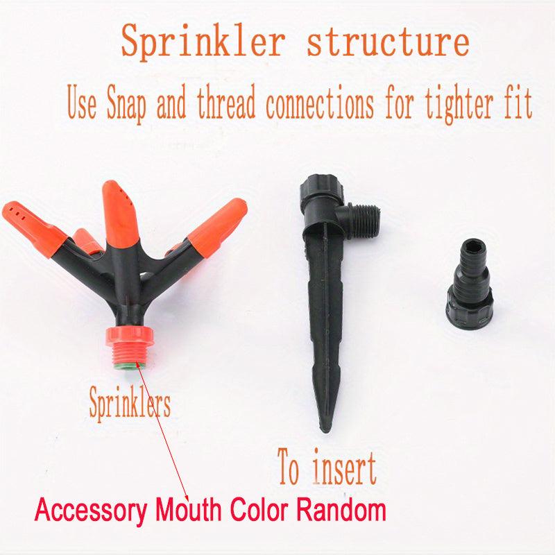 360u00b0 Rotatable Lawn Sprinkler Automatic Water Pipe Yard Sprinkler Spike