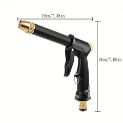 Copper Plated Nozzle Long Rod Garden Cleaning Watering Spray Head